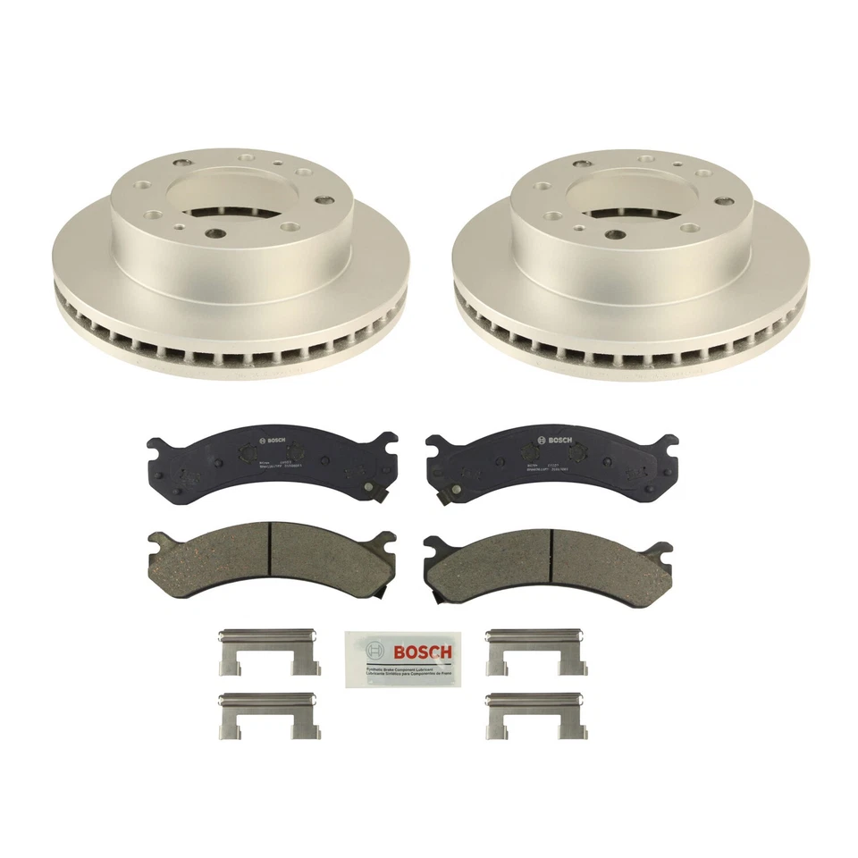 Bosch 2 rotores ventilados delanteros 324 mm y kit de pastillas de freno de disco de cerámica para Chevy GMC Foto 1 de 1
