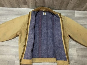 Vintage Carhartt Large Blanket Lined Y2K Detroit Work Jacket "read" distressed - Bild 1 von 23