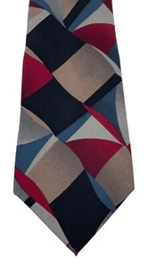 J.T. Beckett Multicolor Abstract Design 100% Silk Mens Tie Necktie - Picture 1 of 4