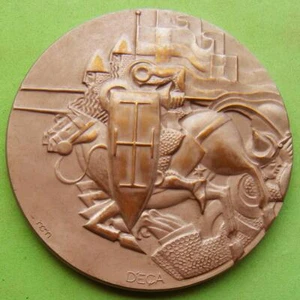 King D Afonso Henriques on Horse 1139 Reconquista Kingdom of Portugal BIG Medal! - Picture 1 of 2