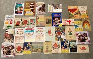 Lot of (33) 1920's - 1990's Vintage Paperback Cookbooks General Foods Jello