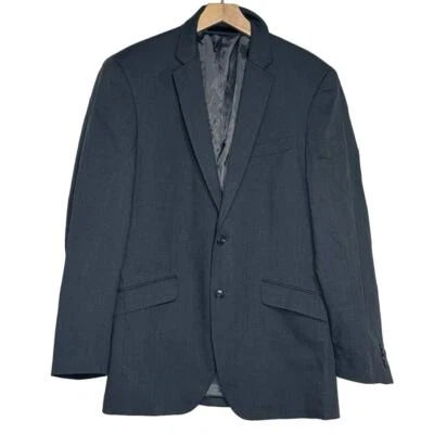 Kenneth Cole New York 38R gray 2 button wool, viscose + spandex blend blazer - Image 1 of 4