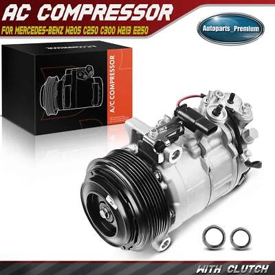 AC Compressor w/6-Groove for Mercedes-Benz W205 C250 C300 W213 E250 C253 GLC300 - Image 1 of 4