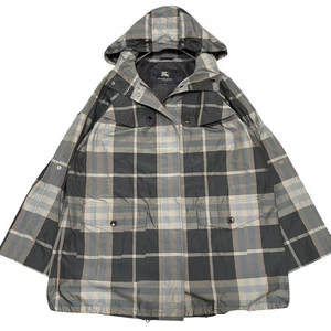 Gabardina Burberry London Impermeable a Cuadros Nova Poliéster Talla 44 Color Gris - Imagen 1 de 24