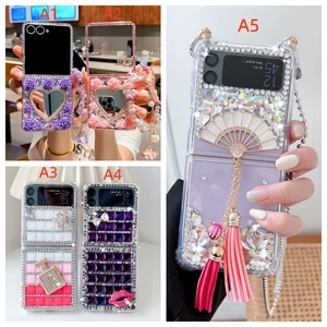 For Samsung Galaxy Z Flip 2 Case Cute Diamond Bling Rhinestone Hard Phone Case - Picture 1 of 32