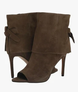 Vince Camuto Women's Amesha Open Toe Bootie Ankle Boot Size 5 Sable High Suede - Bild 1 von 8