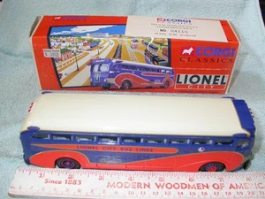 Corgi Classics Lionel City 53904 Yellow Coach Bus Lines in box diecast unused - Picture 1 of 5