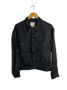 visvim Linen Jacket Men’s Black Size 1 Plain - Picture 1 of 6