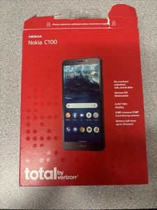 Total By Verizon Nokia C100, 32GB, Black Prepaid Smartphone - Picture 1 of 3