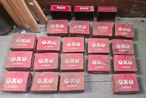 OXO WÜRFELDOSEN x 21 RESTPOSTEN Vintage Original Metalldose Caddy Box Boxen + Deckel UK - Bild 1 von 15