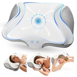 Cervical Pillow for Neck Pain Relief , Odorless Contour Memory Foam Neck Pillows - Picture 1 of 9