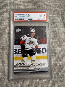 2024-25 Upper Deck Young Guns Cutter Gauthier #212 Rookie PSA 8 - Bild 1 von 2