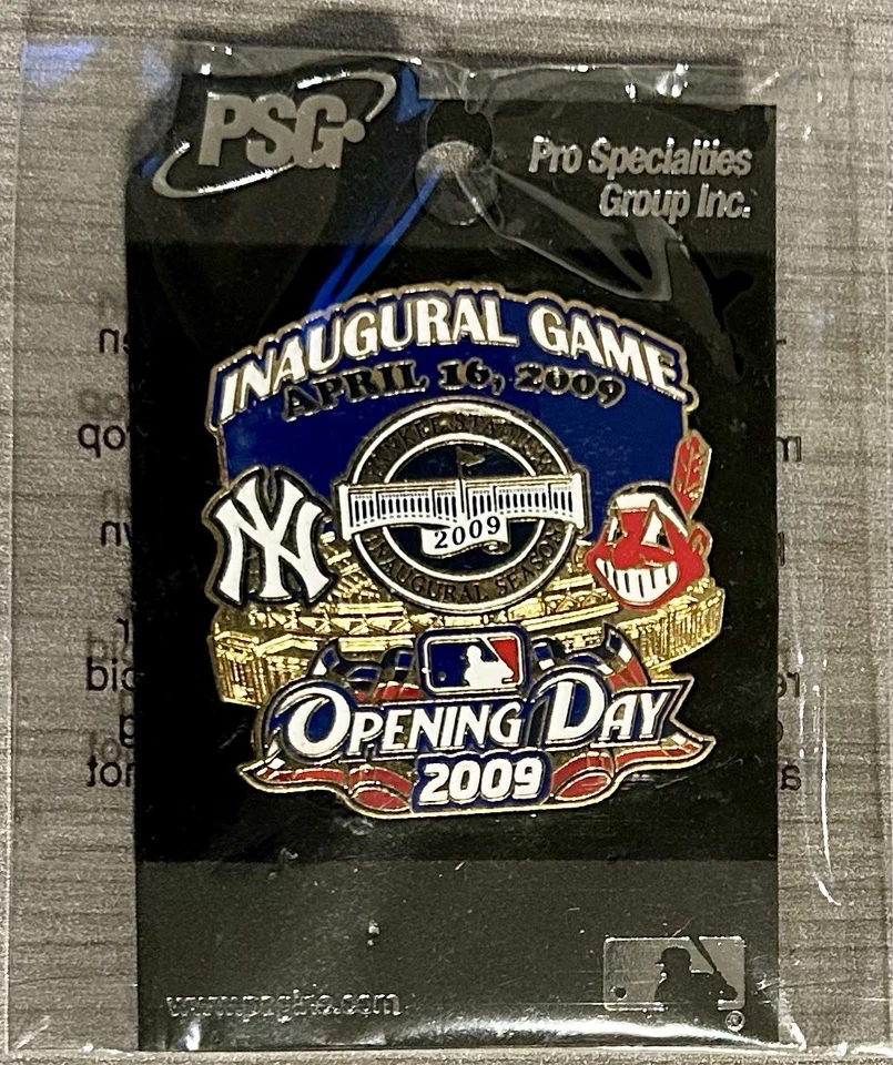 April 16, 2009 Yankees vs Indians Inaugural Season Opening Day Lapel Pin - Image 1 of 1