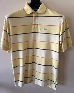 Sean John - Polo - Manga Corta - Amarillo - Rayas - Mediano - Hip Hop Y2K - Imagen 1 de 10