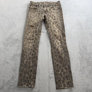 Jeans R13 donna 26 stampa leopardata Kate skinny tessuto giapponese Italia invecchiato - Foto 1 di 12