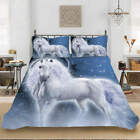 A Graceful Horse 3D Quilt Duvet Doona Cover Set Single Double Queen King Print