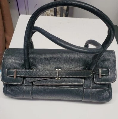 Bolso de Hombro Abro Cuero Genuino Verde Hecho en Italia Foto 1 de 4