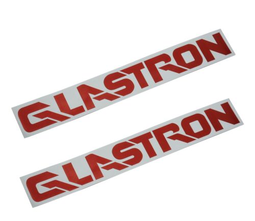 2pcs New Glastron Båtar Vinyl Logo Dekaler Stickers Båt Outboard Motor （Röd)
