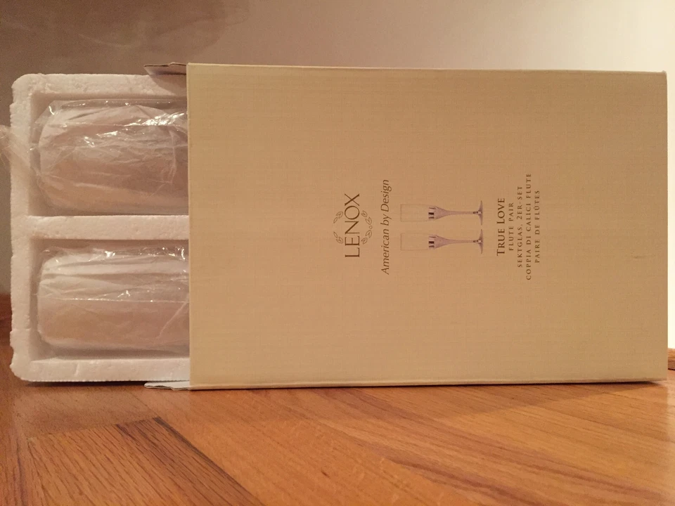 Champagne Glasses Lenox True Love Glass Flute Pair