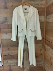 Neu Gr. S XOXO WEISSE STRETCHJACKE & HOSE 2-TEILIGER ANZUG - Bild 1 von 5