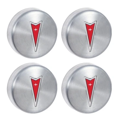 Juego de 4 tapas centrales metálicas para ruedas Pontiac Rally II 1973-76 GTO Firebird Lemans Foto 1 de 2