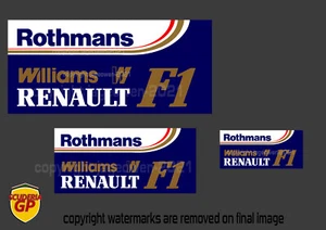 Williams Rothmans F1 Logo Sticker Vinyl - Scuderia GP - Picture 1 of 3