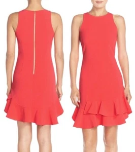 Chelsea28 CORAL SPICE abgestuftes Kleid mit Rüschensaum Größe 14 -- 148 $ jetzt 55,99 $ (63 % RABATT) - Bild 1 von 6