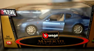 Bburago Gold Edition Maserati 3200 GT 1998 1:18 Collector's Model Blue - Picture 1 of 4