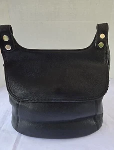 Rolfs Black Genuine Pebbled Purse Handbag Single Shoulder Strap pre-owned - Picture 1 of 14
