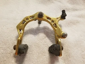 OLD SCHOOL BMX GOLD BRAKE FREESTYLE VINTAGE RARE JMC CW REDLINE - Picture 1 of 2