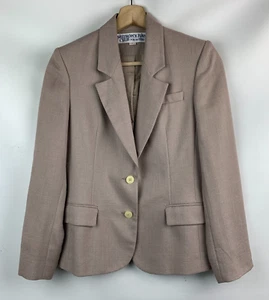 Metropolitan Club For Petites Jacket Collared Buttons Flap Pockets Lined Size 4P - Picture 1 of 10