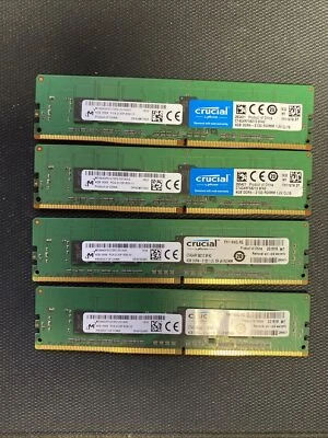 Crucial 16GB (4x4GB) DDR4 PC4-17000 2133Mhz Memory (CT4G4DFS8213). RAM Tested - Image 1 of 4