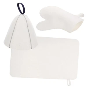 Breathable Sauna Hat with Protective Glove and Mats Felt Sauna Hat and Accessory - Picture 1 of 8