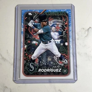 2024 Topps Holiday Julio Rodriguez #H153 Mariners Snowman Top Hat Variation SP - Picture 1 of 2