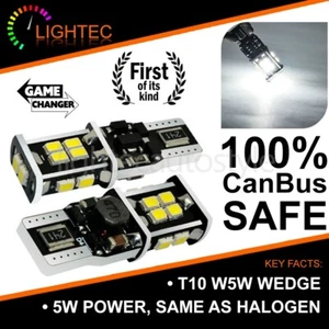 2x 100% CanBus Error Free 14 SMD LED Pure White W5W T10 501 Sidelight Bulbs - Picture 1 of 5