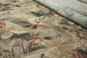 Bouts de tissu en gaze de lin imprimé avec motif floral exotique Felicia - Bild 1 von 1