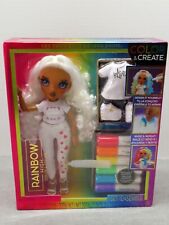 Rainbow High Color & Create Fashion DIY Doll with Washable Rainbow Markers NEW