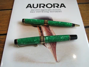Aurora Primavera Limited Edition 18kt gold nib fountain pen M+ Ballpoint set MIB - Picture 1 of 11