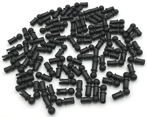 Lego 100 New Black Technics Pin w/ Friction Ridges and Tow Ball Round Pin Part - Picture 1 of 1