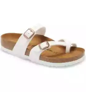 NEU OHNE ETIKETT BIRKENSTOCK MAYARI BIRKO-FLOR DAMEN SANDALEN WEISS GRÖSSE 7-7,5 US/38EU - Bild 1 von 10