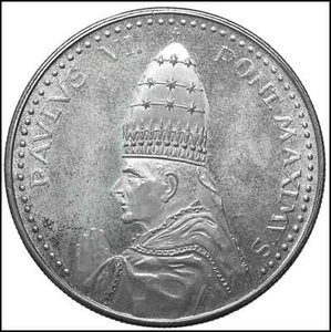 Papal States Pope Paul VI Silver Medal 1975 Italy coin High Grade Vatican  - Picture 1 of 2