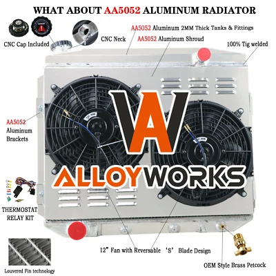 4 Row Radiator Shroud Fan For 1957-1959 Ford Ranchero/Fairlane Edsel Mercury V8 - Изображение 1 из 4