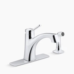 Kohler Maxton K-R22868-CP Kitchen Sink Faucet with Sidespray, Chrome - Picture 1 of 1
