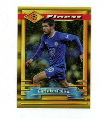 Christian Pulisic 2022-23 Finest Flashbacks #76 UEFA League Gold Refractor 29/50 - Image 1 of 2