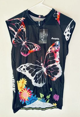 Aogda Full Zip Short Sleeveless Cycling Jersey Womans Bicycling Shirt Size XL - Image 1 of 4