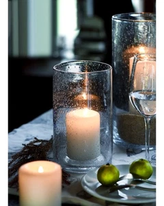 Hurricane Candle Holder for Pillar Glass Cylinder Vase Modern Rustic Centerpi... - Foto 1 di 8