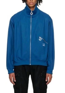 Raf Simons Printed Sweet Scented Velvet Track Jacket Blue Medium  - Bild 1 von 7