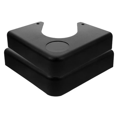 2 Pcs Black Plastic Billiard Table Corner Plates Snooker Table Accessories - Image 1 of 4