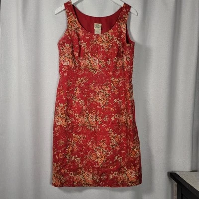 Vintage 80's Laura Ashley Dress Size US 10 Red Floral Tank Sun Cottagecore - Image 1 of 4