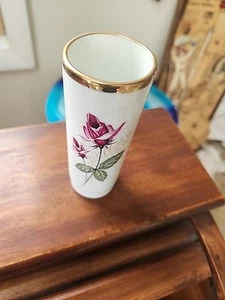Vaso WB Bavaria in porcellana con bordo oro rosa - Foto 1 di 7